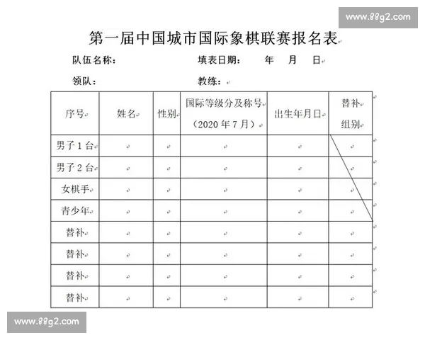 比赛报名表填写指南及注意事项详细说明